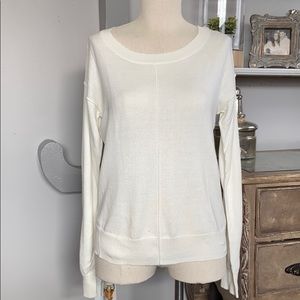 Bow back lightweight cream sweater